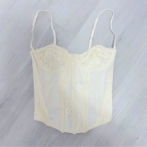 Forever 21 corset tank top size s cream